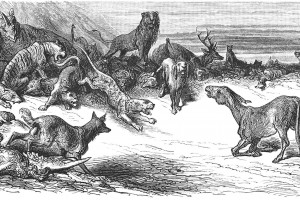 animaux peste fontaine doré