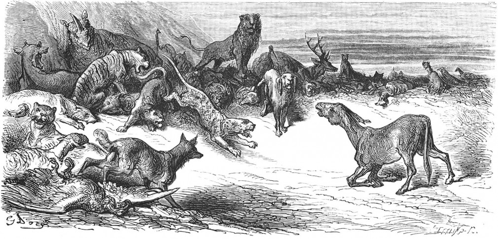 animaux peste fontaine doré