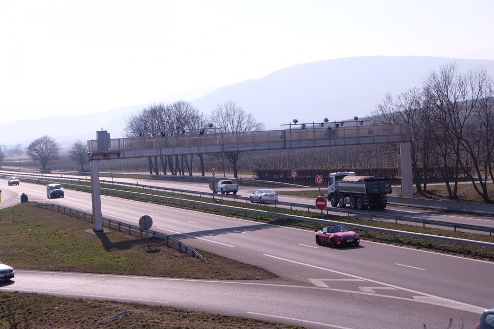 portique péage R-pass CEA © Romain Gascon