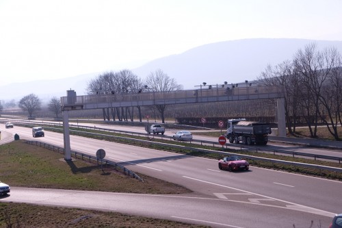 portique péage R-pass CEA © Romain Gascon